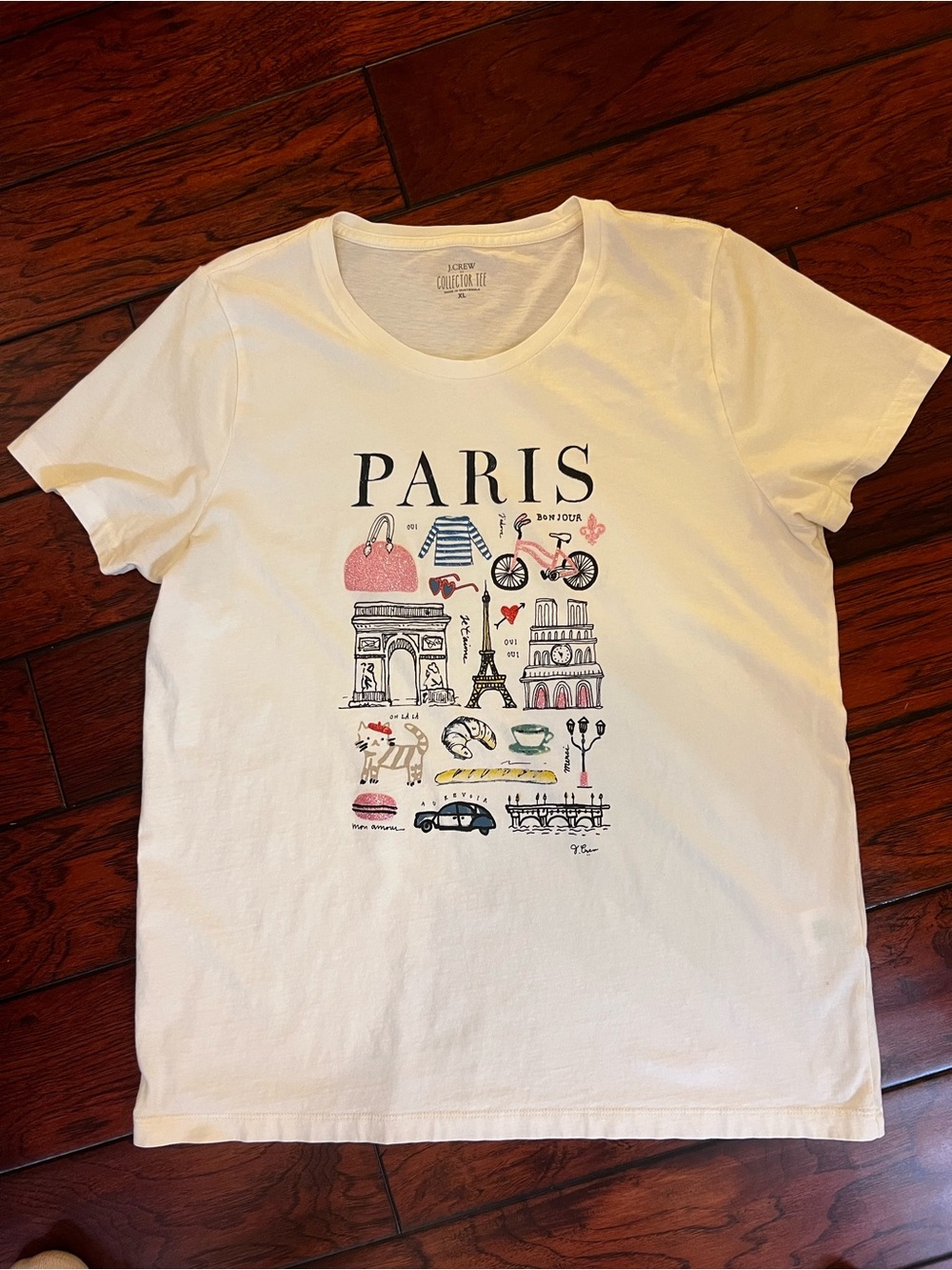 J. Crew Crewneck 'Paris' Graphic Tee